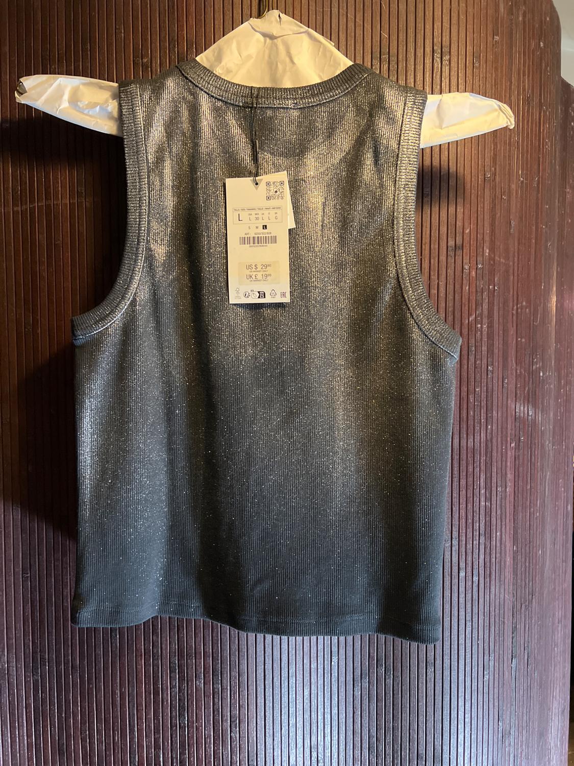 METALLIC RIBBED TOP - Image 2