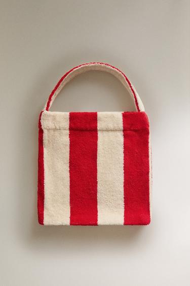 SMALL TERRY BEACH TOILETRY BAG - Red by Zara - Image 3