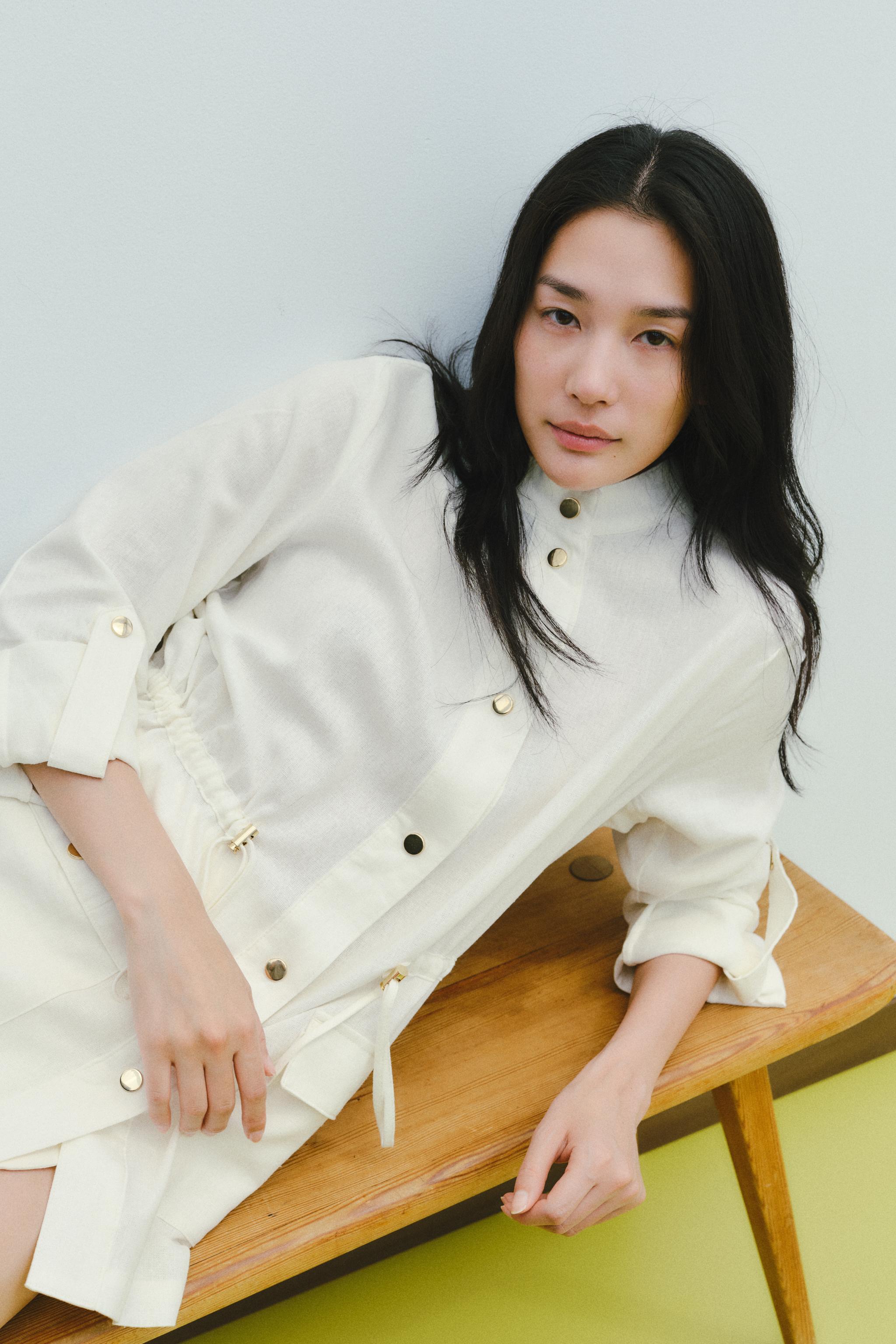 リネンサファリシャツ - オフホワイト | ZARA Japan / 日本