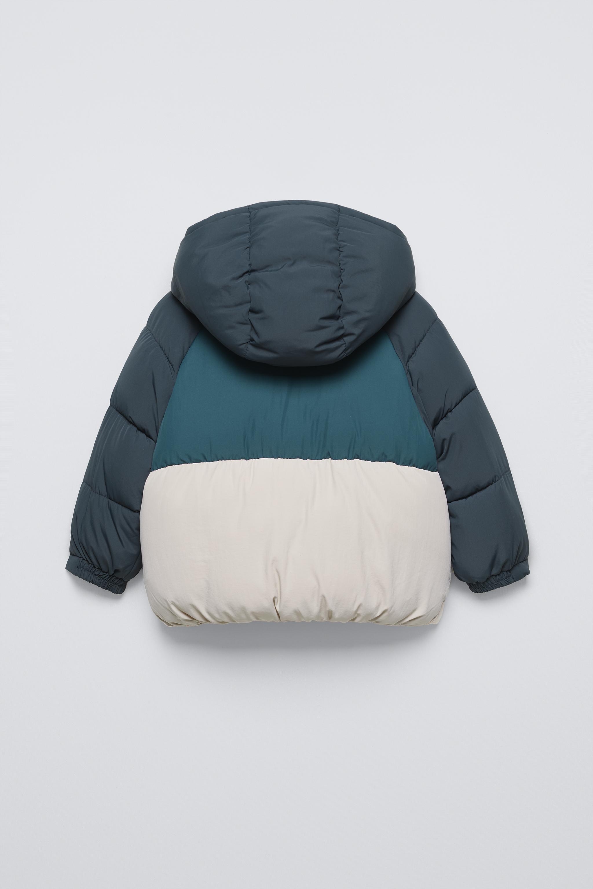 Colour block puffer jacket zara hotsell