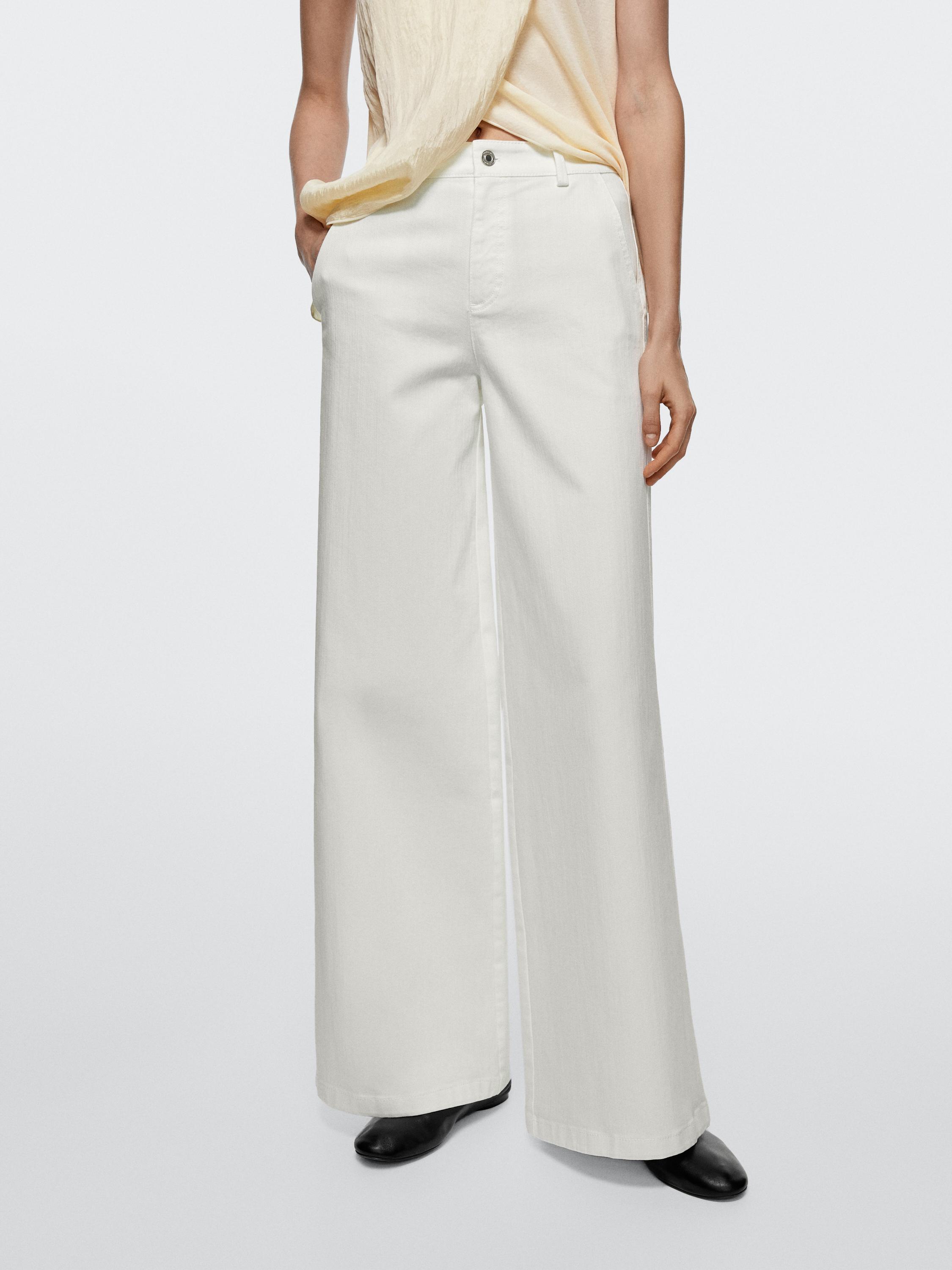 High-waist palazzo jeans