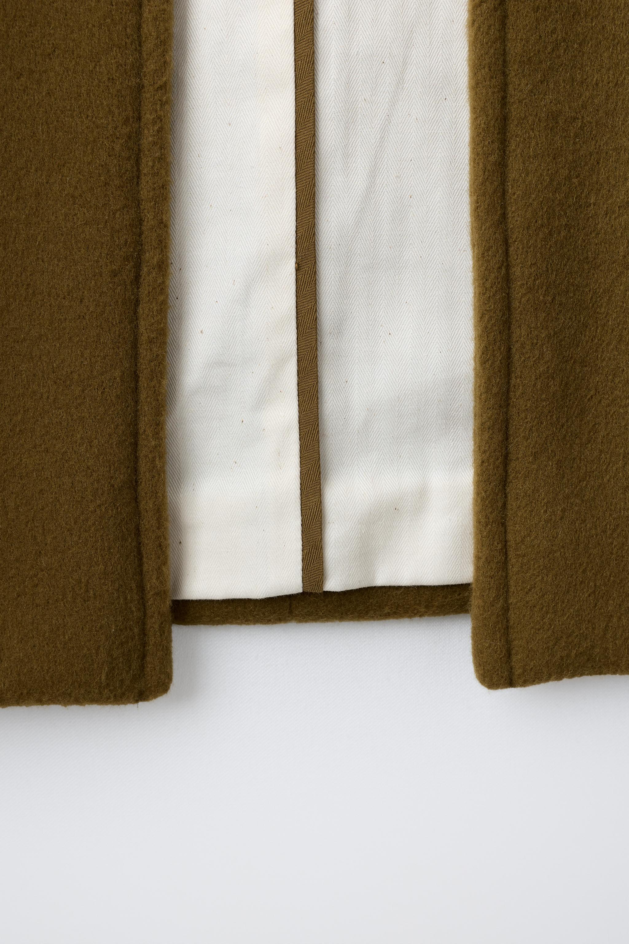 MANTECO WOOL SHORT COAT - Olive green | ZARA United States