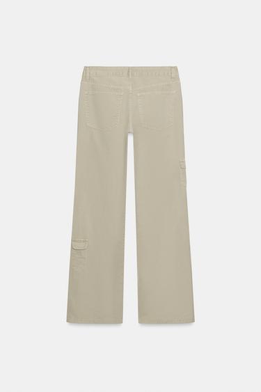 CARGO TROUSERS WITH SEAMS - Stone by Zara - Image 7