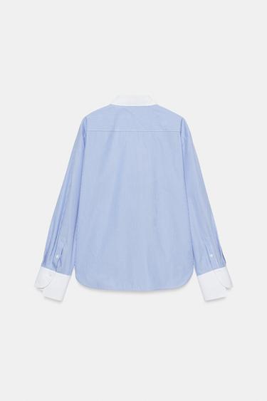 CHEMISE À RAYURES ET BRANDEBOURGS ZW COLLECTION - Bleu / Blanc de Zara - Image 5