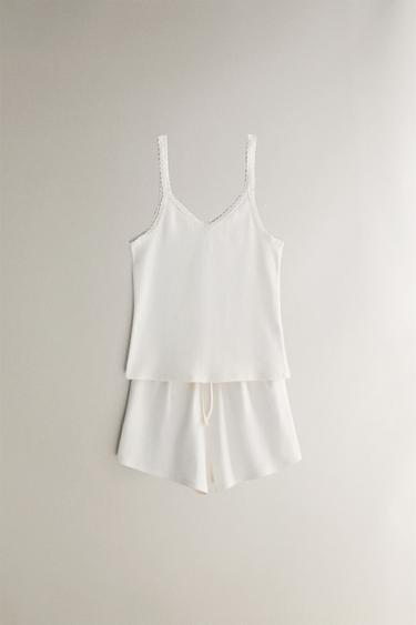 TOP MOTIF CROCHET - Écru de Zara - Image 4