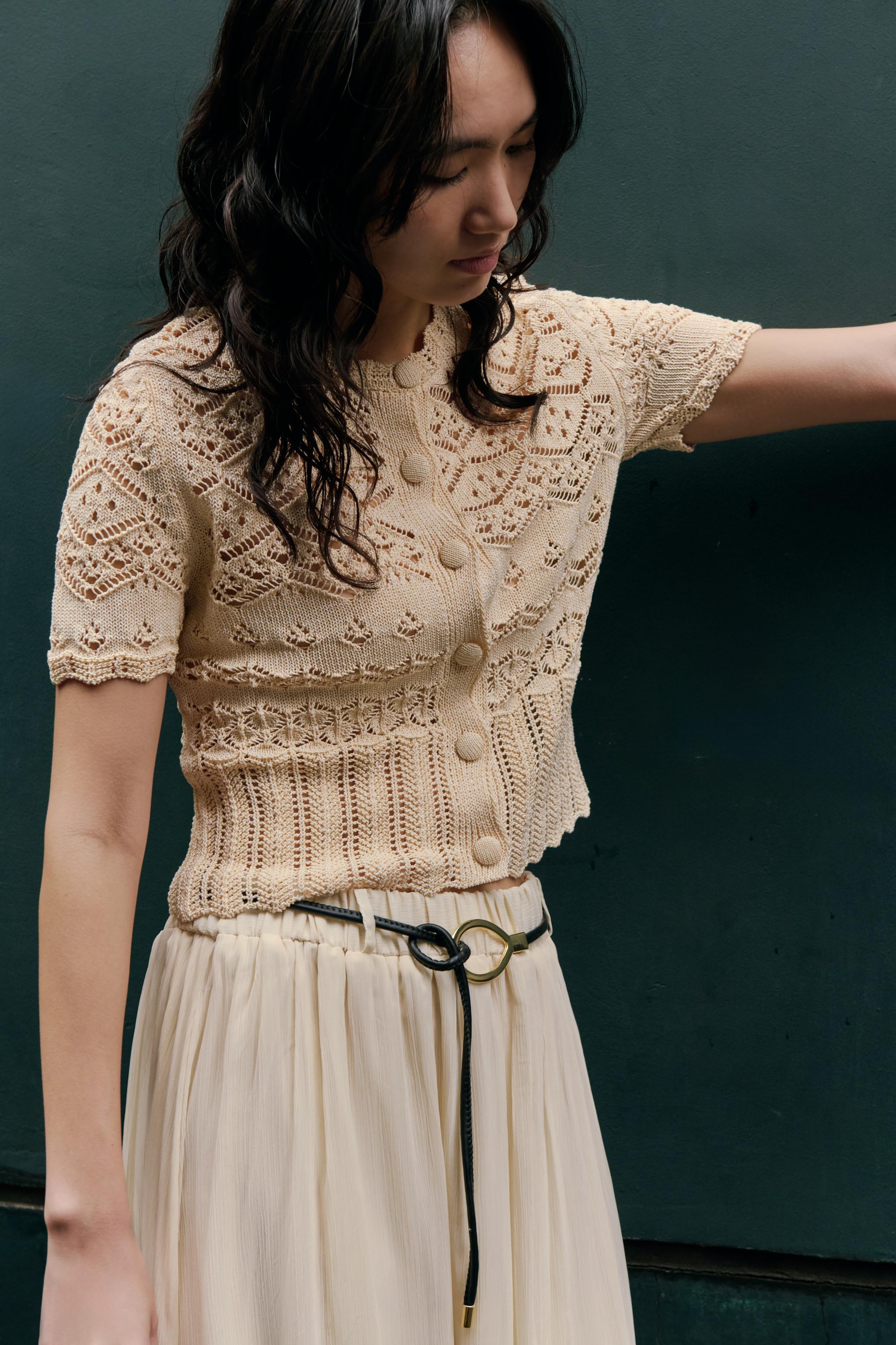 ベルト付きフレアスカート - エクリュ | ZARA Japan / 日本