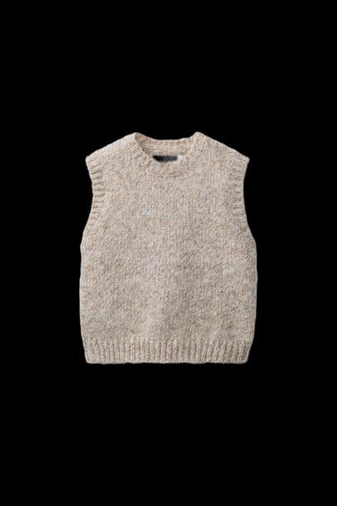 STRICKWESTE - Braun meliert von Zara - Bild 0