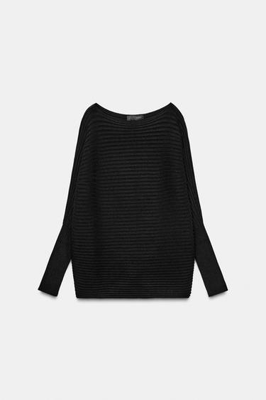 PULL EN MAILLE STRUCTURÉE À VOLUME - Noir de Zara - Image 5