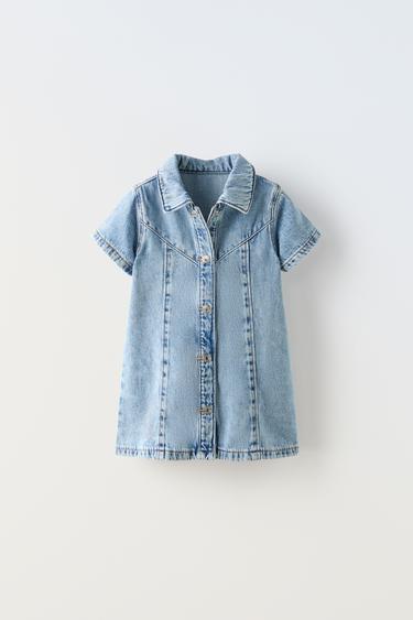 فستان DENIM SKATER - أزرق وسط الخاص بـ Zara - صورة 0