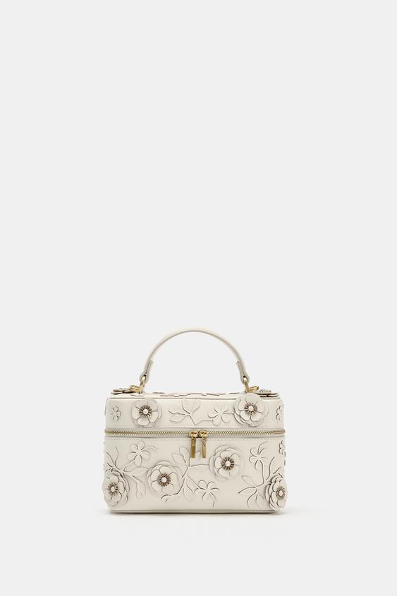 BOLSO VANITY FLORES - Crudo de Zara - Imagen 0