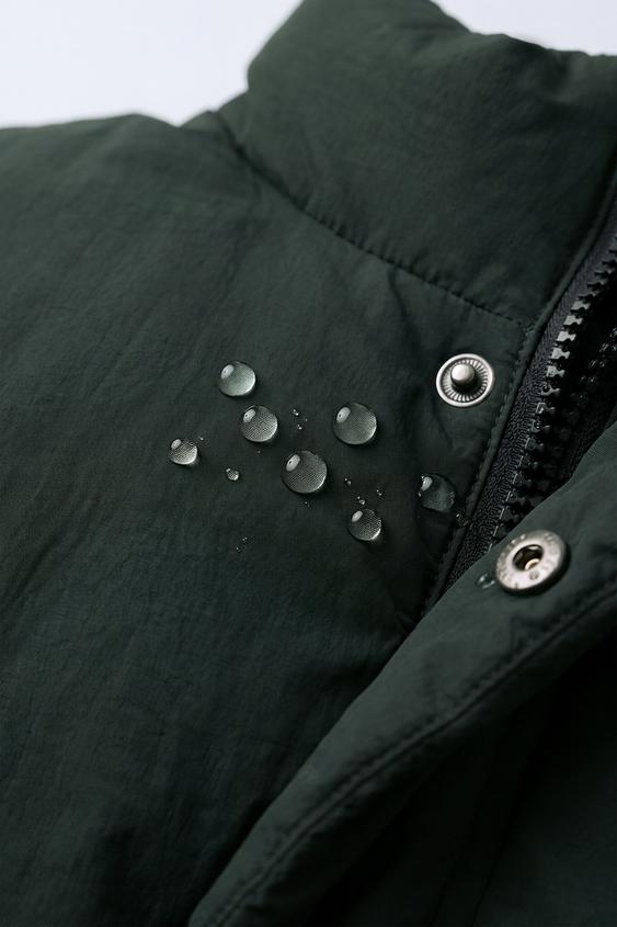 BLOUSON REMBOURRÉ DÉPERLANT - Vert foncé de Zara - Image 8