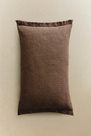 Zaras KUDDFODRAL MED FRANSAR - Brun