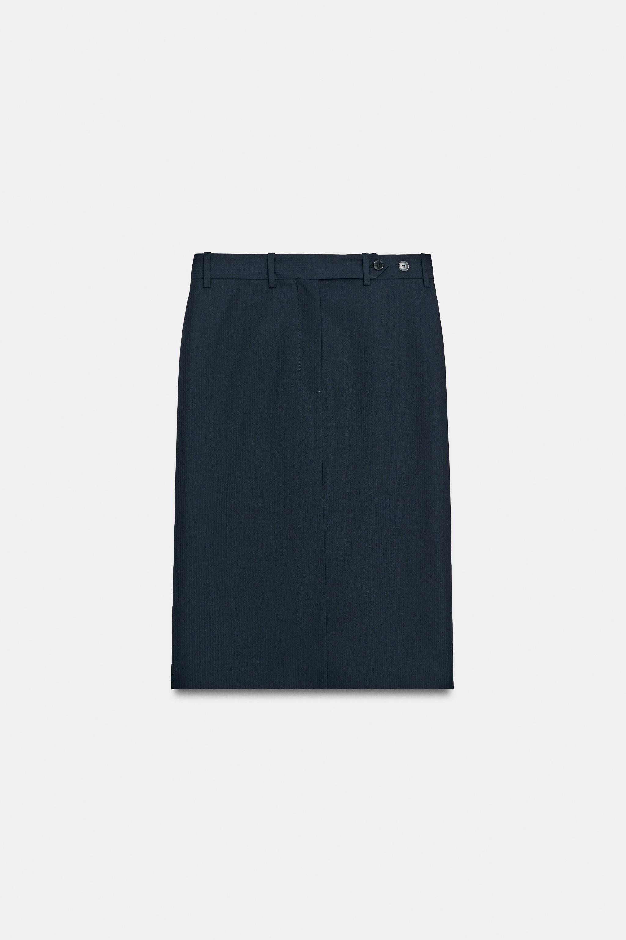 ZW COLLECTION STRIPED MIDI SKIRT