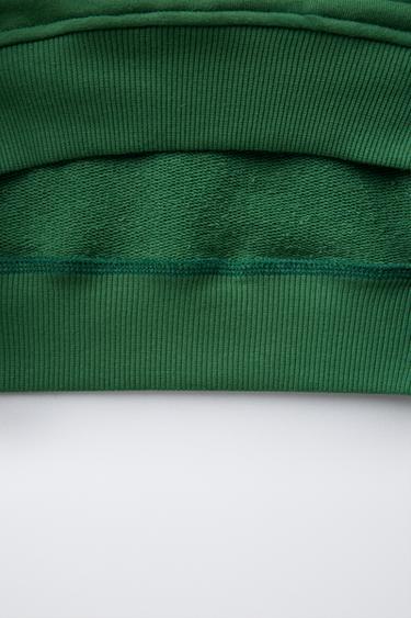 SWEAT JOGGING À INSCRIPTION - Vert de Zara - Image 3
