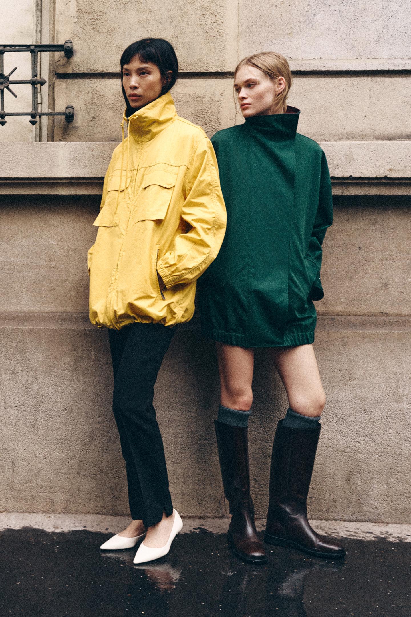 Женская куртка Zara Technical Pocket Jacket ZW Collection, цвет: Жёлтый — фото 7