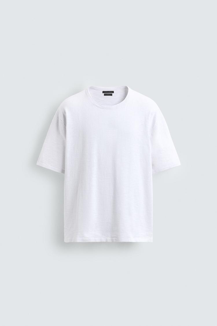ZARA SLUB KNIT TEXTURE T-SHIRT