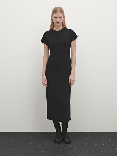 Zara Crepe midi dress - Black - Image 0