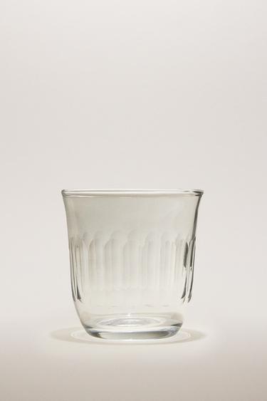 CUT GLASS TUMBLER - Transparent by Zara
