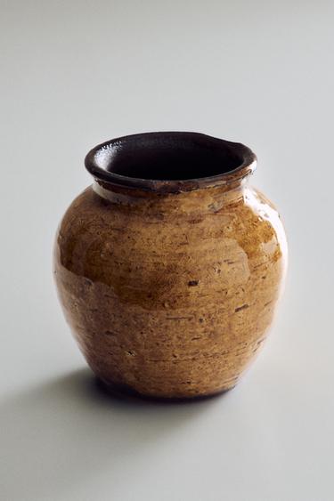 CERAMIC VASE - Mustard by Zara