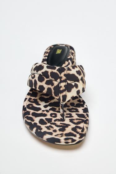 ANIMAL PRINT HEELED SANDALS - Léopard de Zara - Image 3
