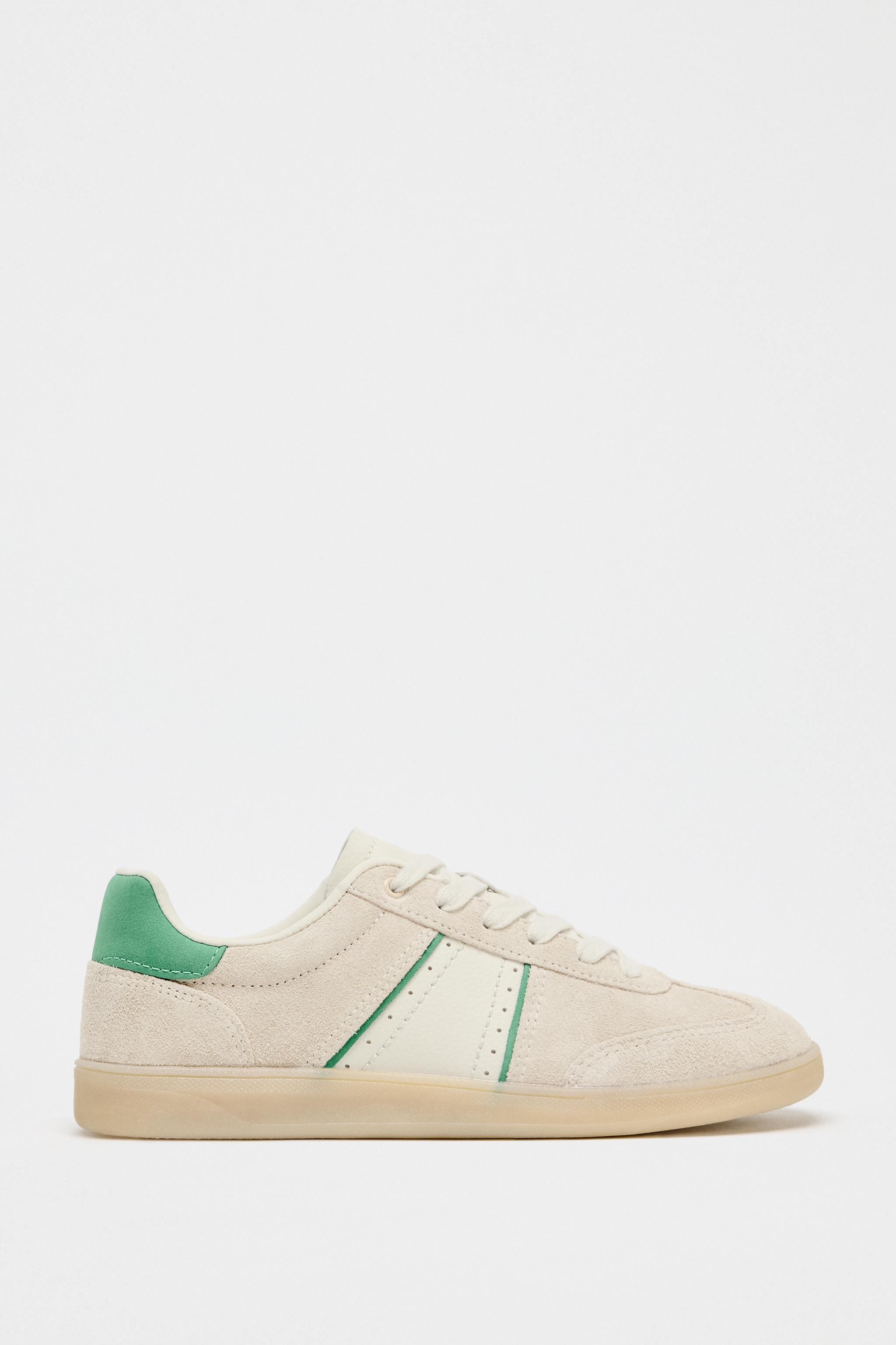 CONTRAST SNEAKERS - Off White | ZARA United States