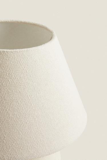 SMALL TABLE LAMP WITH EARTHENWARE BASE - Ecru by Zara - Image 2