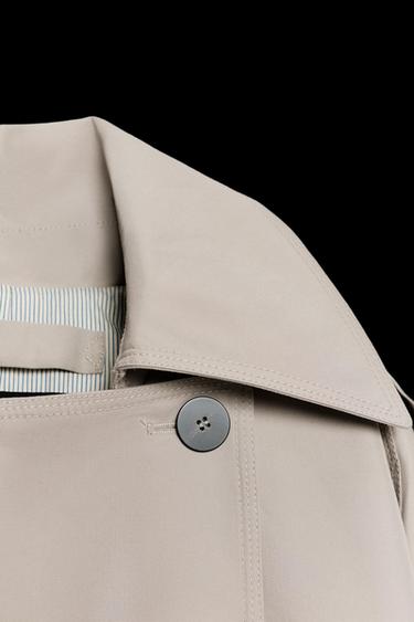 TRENCH OVERSIZE WATER REPELLENT ZW COLLECTION - Gris claro de Zara