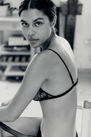 CULOTTE COMBINÉE DENTELLE - Noir de Zara - Image 1