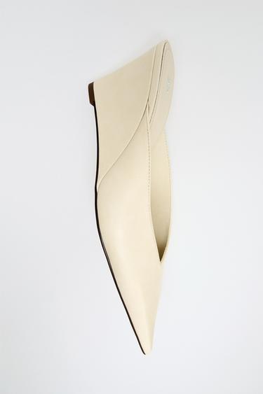 Zara 露跟坡跟鞋 - 白色