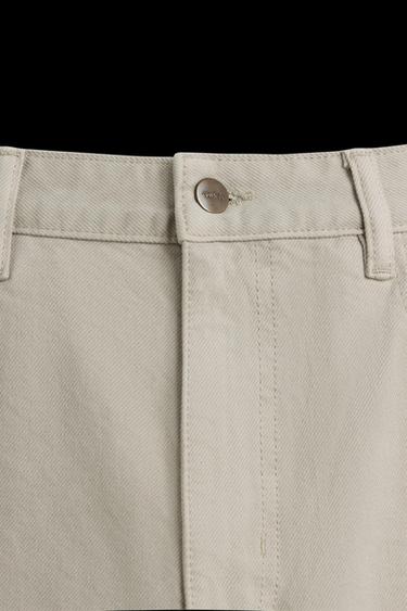 RELAXED FIT DRAWSTRING JEANS - Stone by Zara