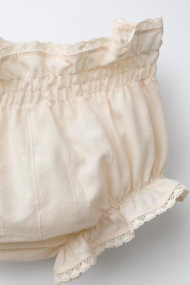 LACE-TRIMMED BRIEFS - Ecru by Zara - Image 2