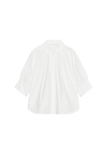 PLEATED PUFFED SLEEVE SHIRT ZW COLLECTION