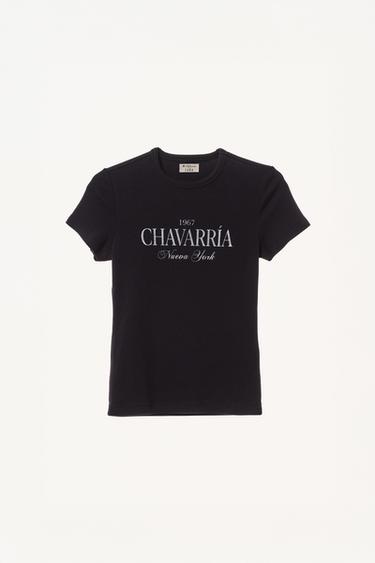 FRONT SLOGAN T-SHIRT WILLY CHAVARRIA X ZARA - Black by Zara