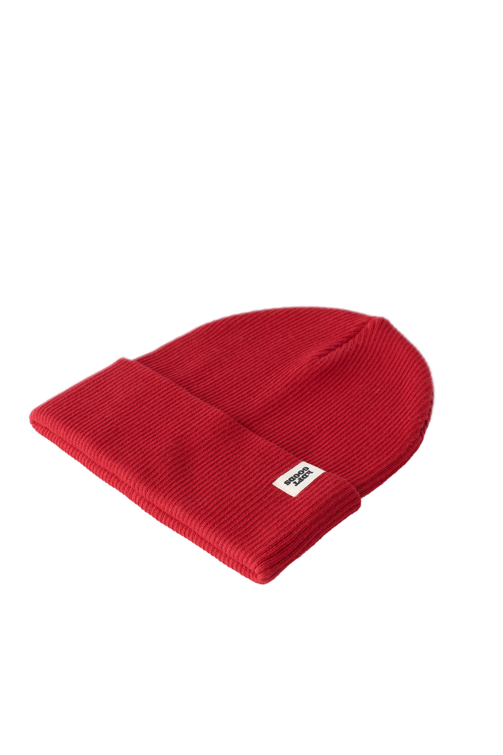 RIBBED KNIT LABEL HAT