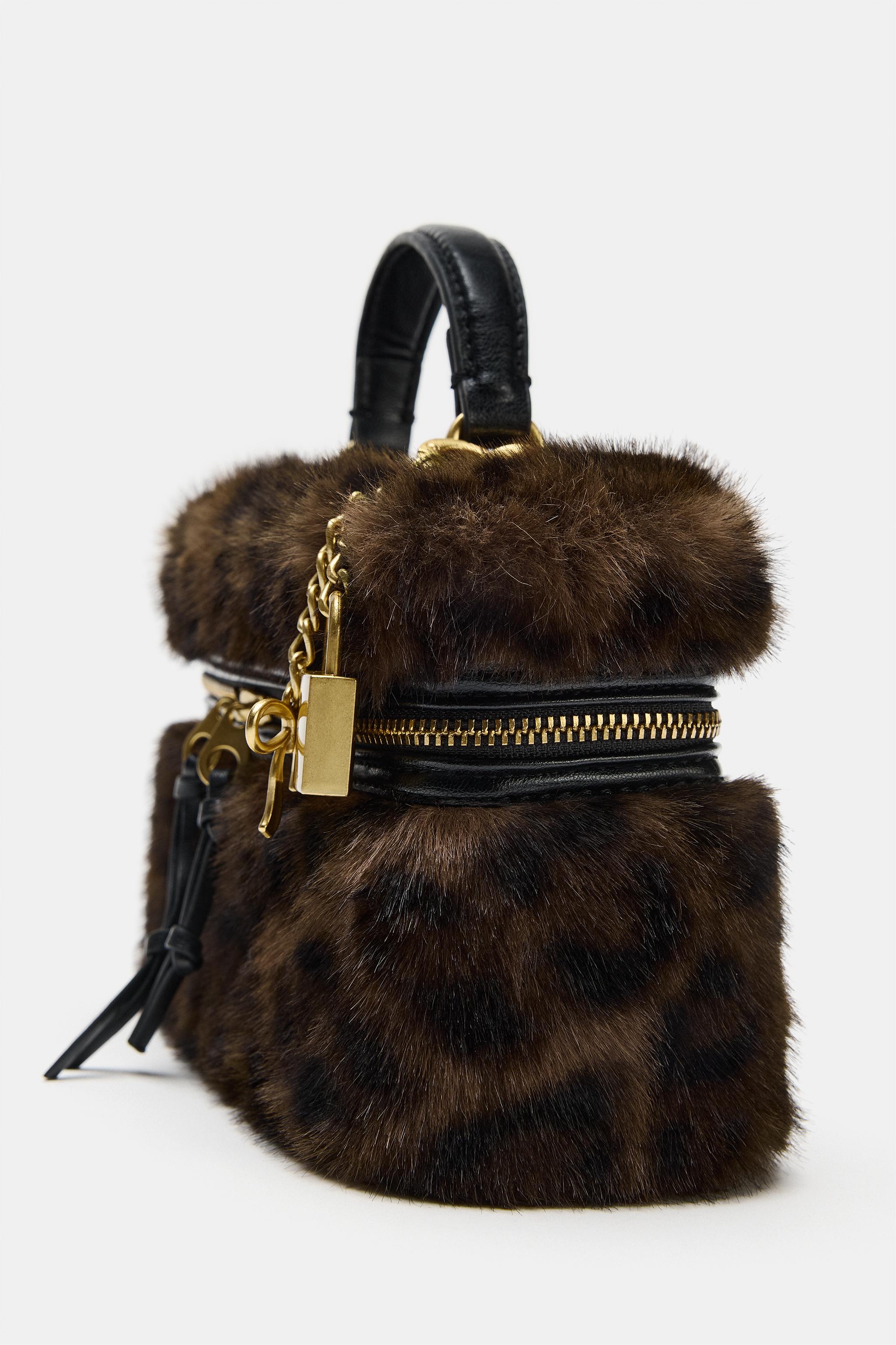 SAC VANITY EFFET FOURRURE