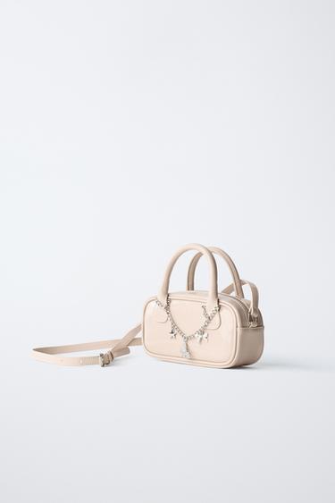 MINI BOWLING CHARM CROSSBODY BAG - Ecru White by Zara - Image 1