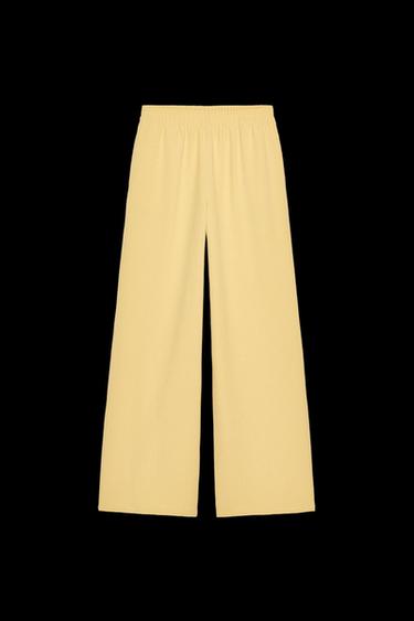 WIDE FLOWING TROUSERS - Yellow by Zara - Image 0