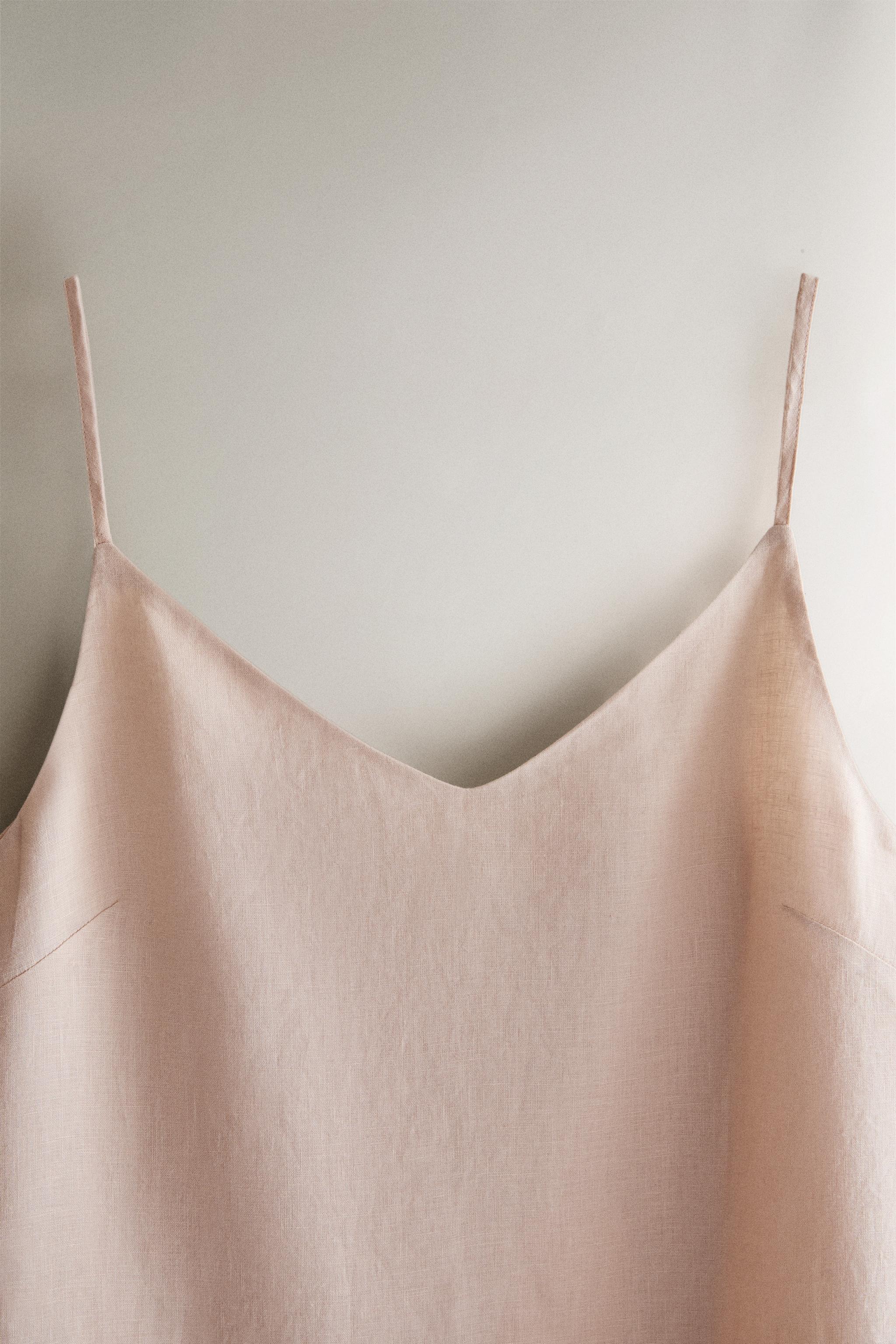 LINEN NIGHTGOWN — Pink