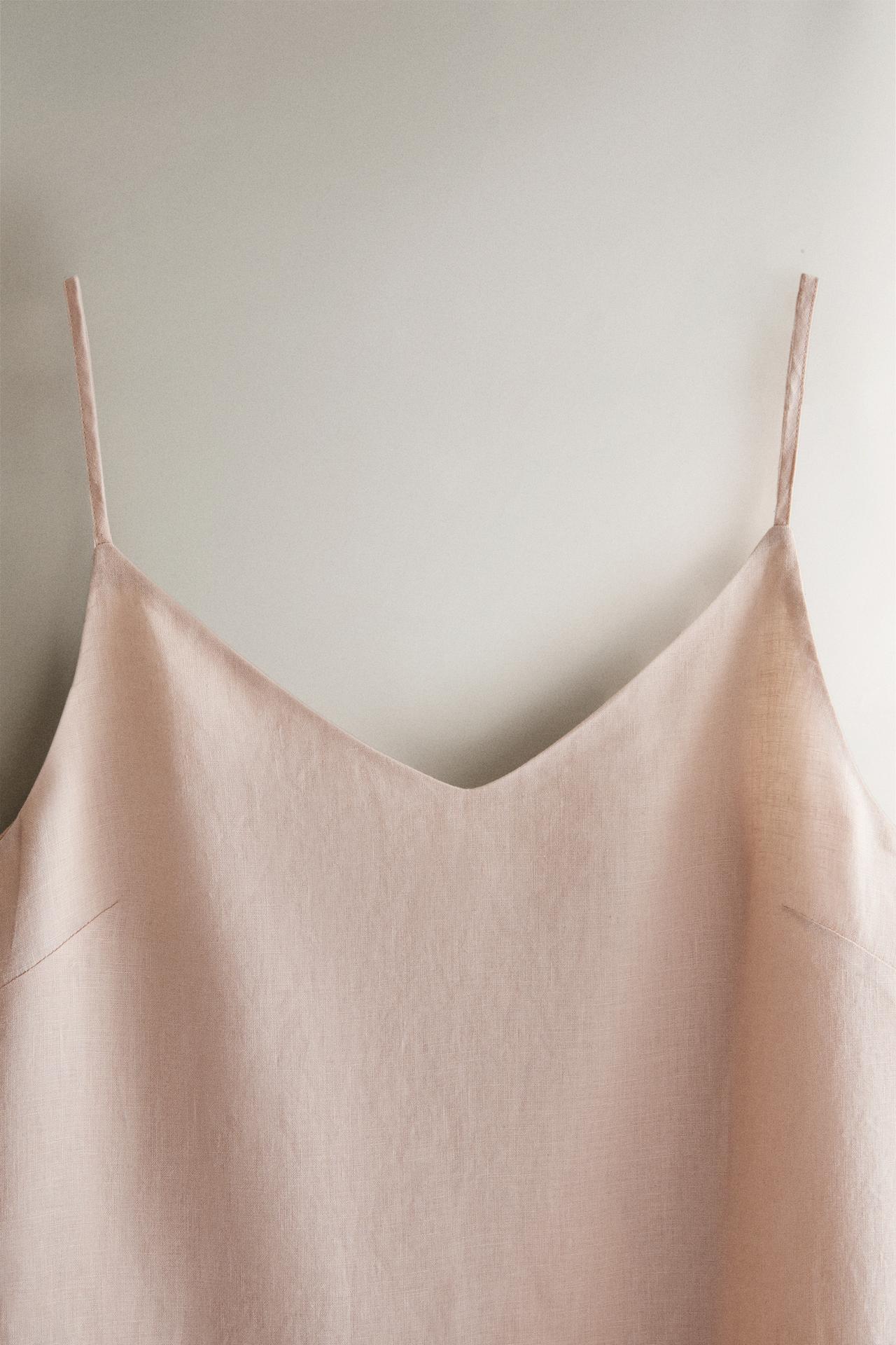 LINEN NIGHTGOWN — Pink