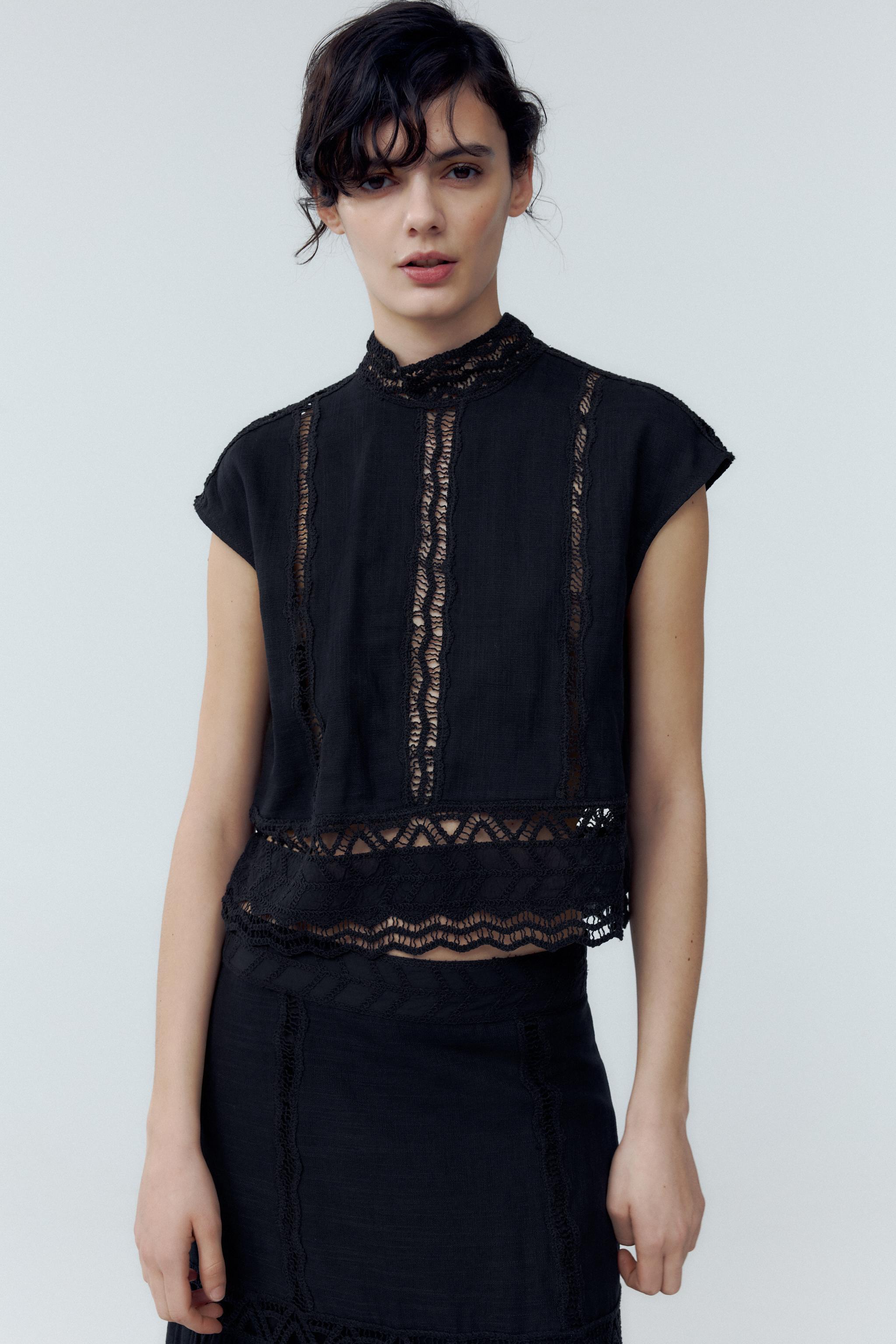 CROCHET MIDI SKIRT ZW COLLECTION - Black | ZARA New Zealand
