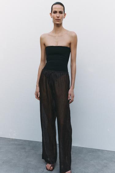 BANDEAU-BODY AUS STRETCH - Schwarz von Zara