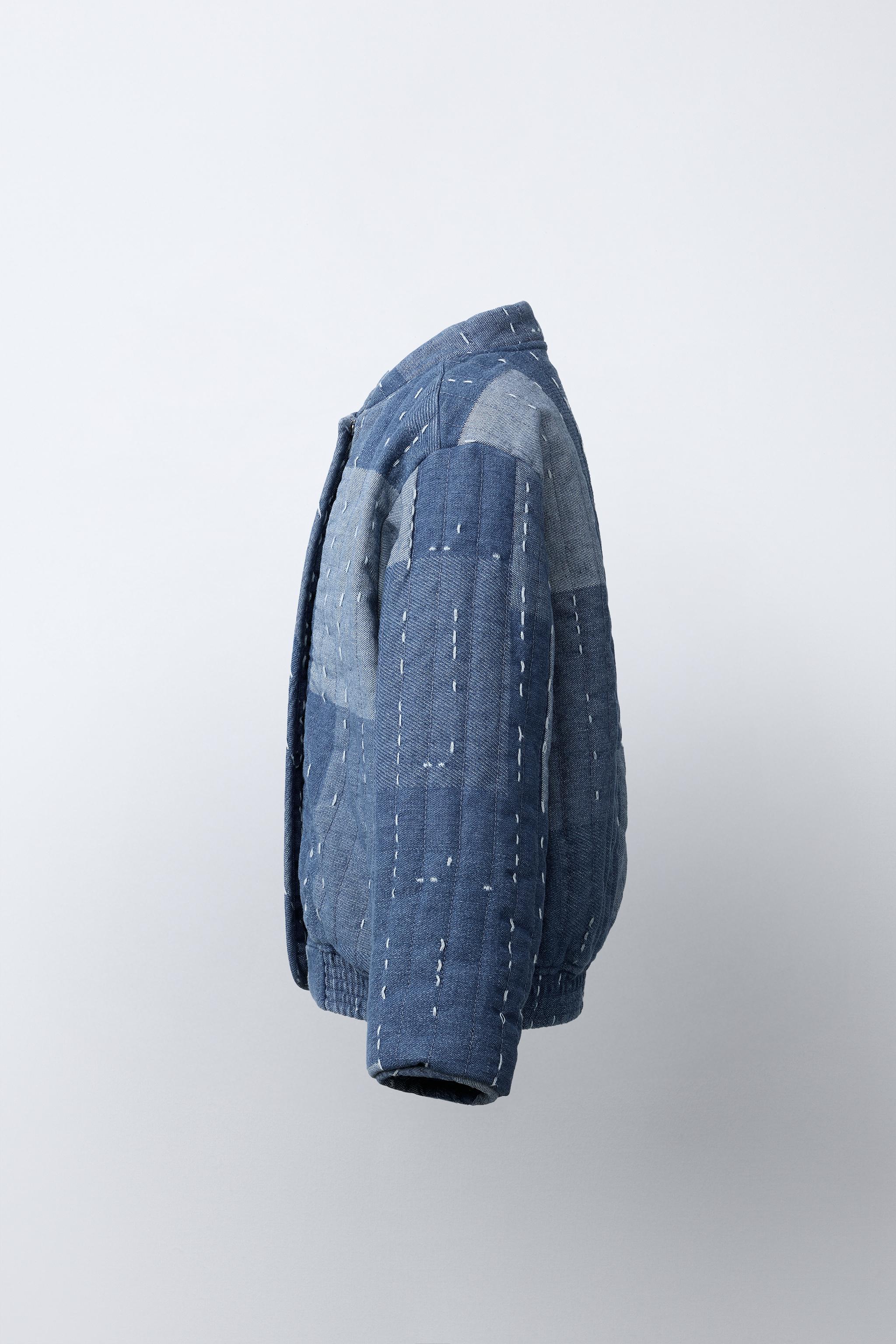 パッチワークボンバージャケット - ブルー/インディゴ | ZARA Japan / 日本