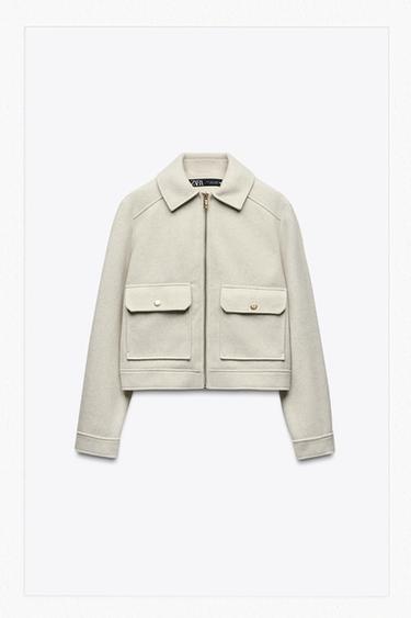 CAZADORA SOFT CREMALLERA - Crudo de Zara