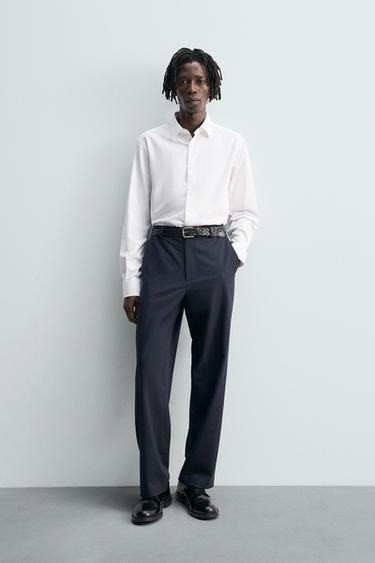 REGULAR FIT TEXTURED SHIRT - White by Zara - Image 0