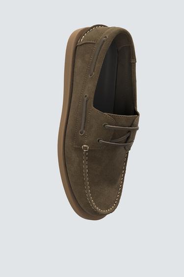 CHAUSSURE NAUTIQUE CUIR - Vert de Zara - Image 3