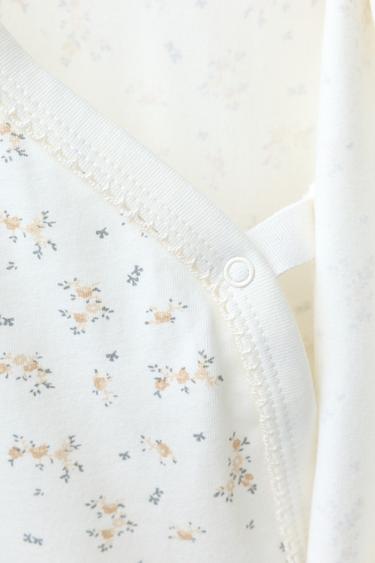 3-PACK OF KIMONO NECK FLORAL BODYSUITS WITH SOFT QUALITY - Grey by Zara - Image 4