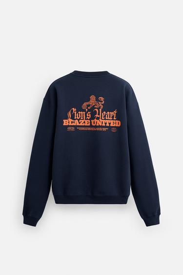 COMBINED PRINT SWEATSHIRT - Navy blue by Zara - Image 7