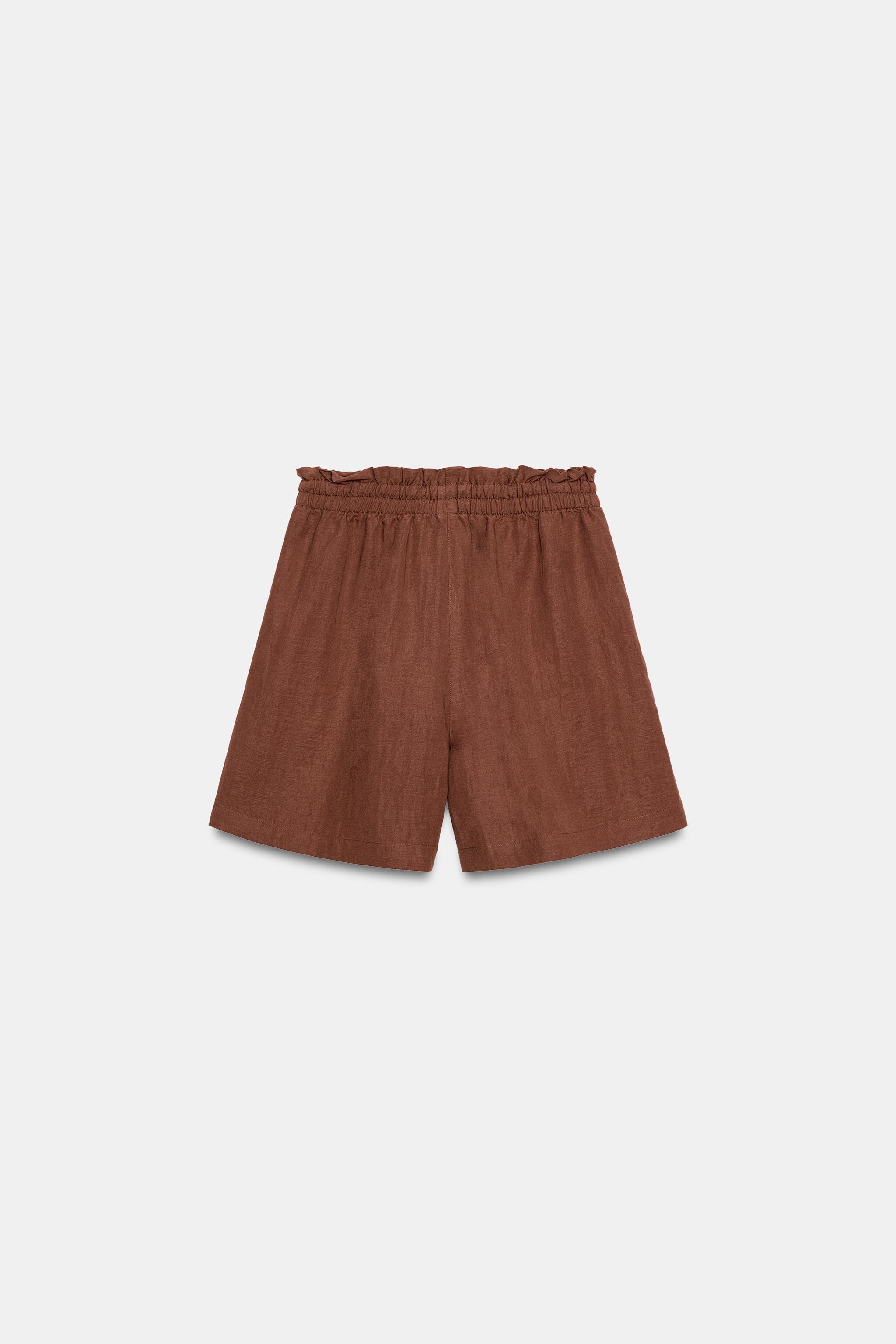 Женские шорты Zara ELASTIC WAIST SHORTS — фото 5