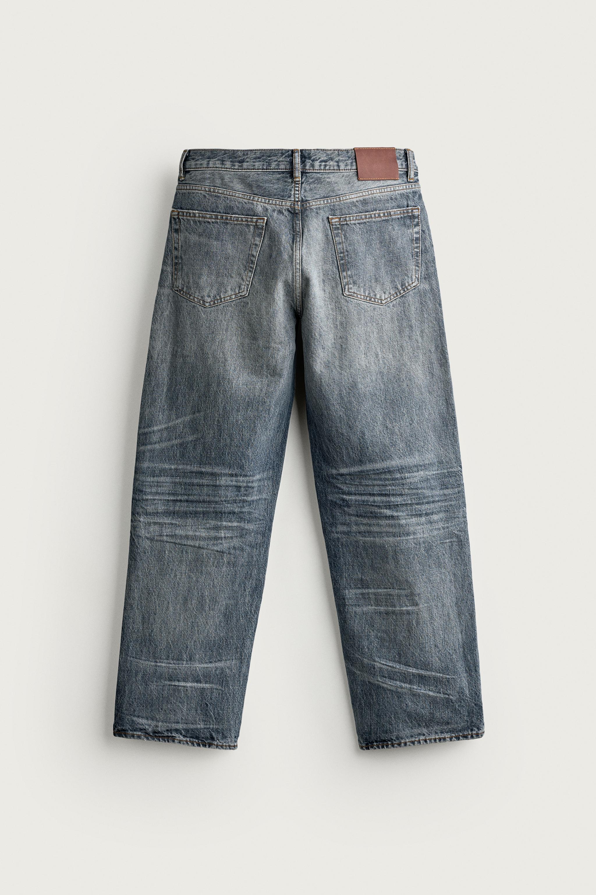 STRAIGHT FIT JEANS — Blue / Green