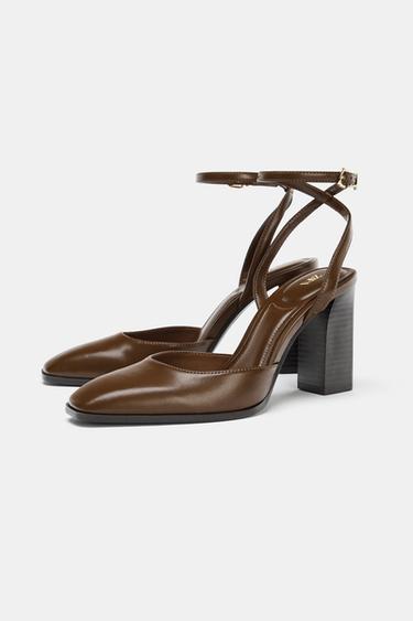 BLOCK HEEL SHOES - Brown by Zara - Image 2